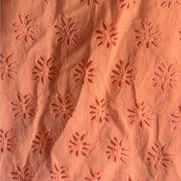 LILLY PULITZER Orange Eyelet “Astara” Ruffle Pom Pom Sleeve Blouse - Picture 9 of 10